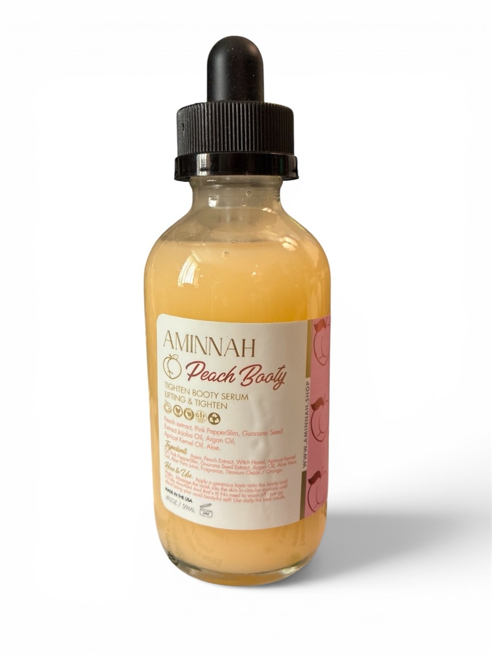 AMINNAH Peach Booty Tightening & Lifting Serum NEW Unopened 4 oz Summer Body